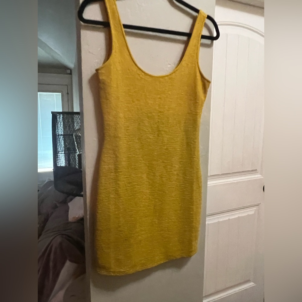 Gold mini dress